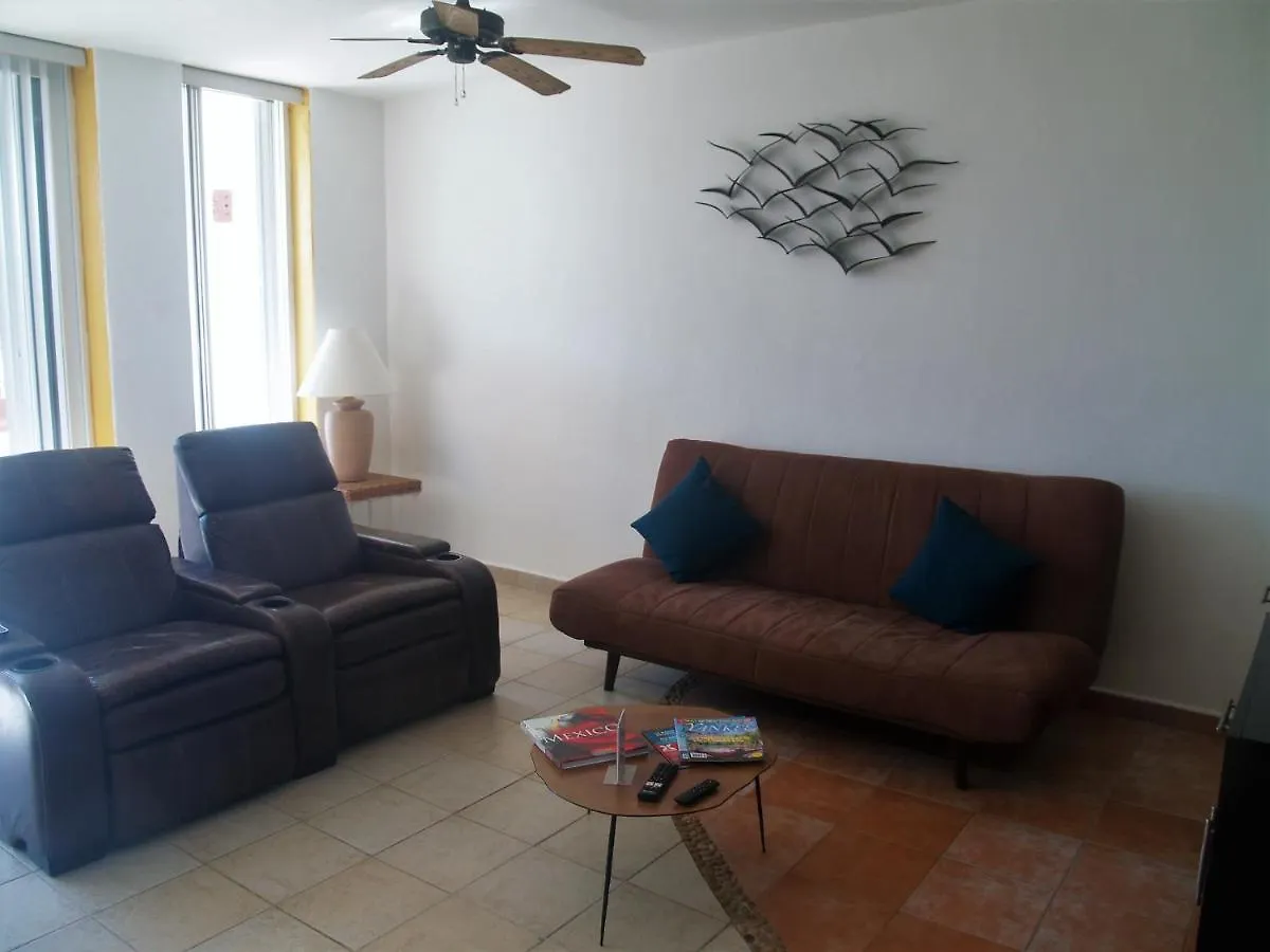 Beachfront Apartment Your Home In Cozumel